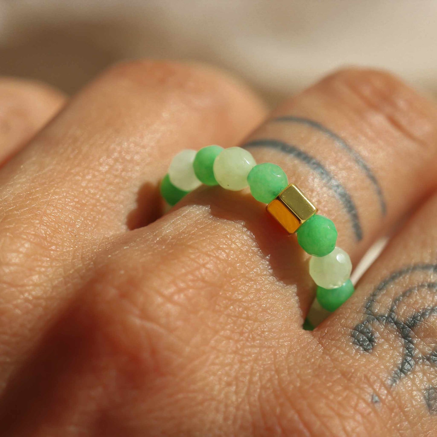 Zara green Ring, Jade