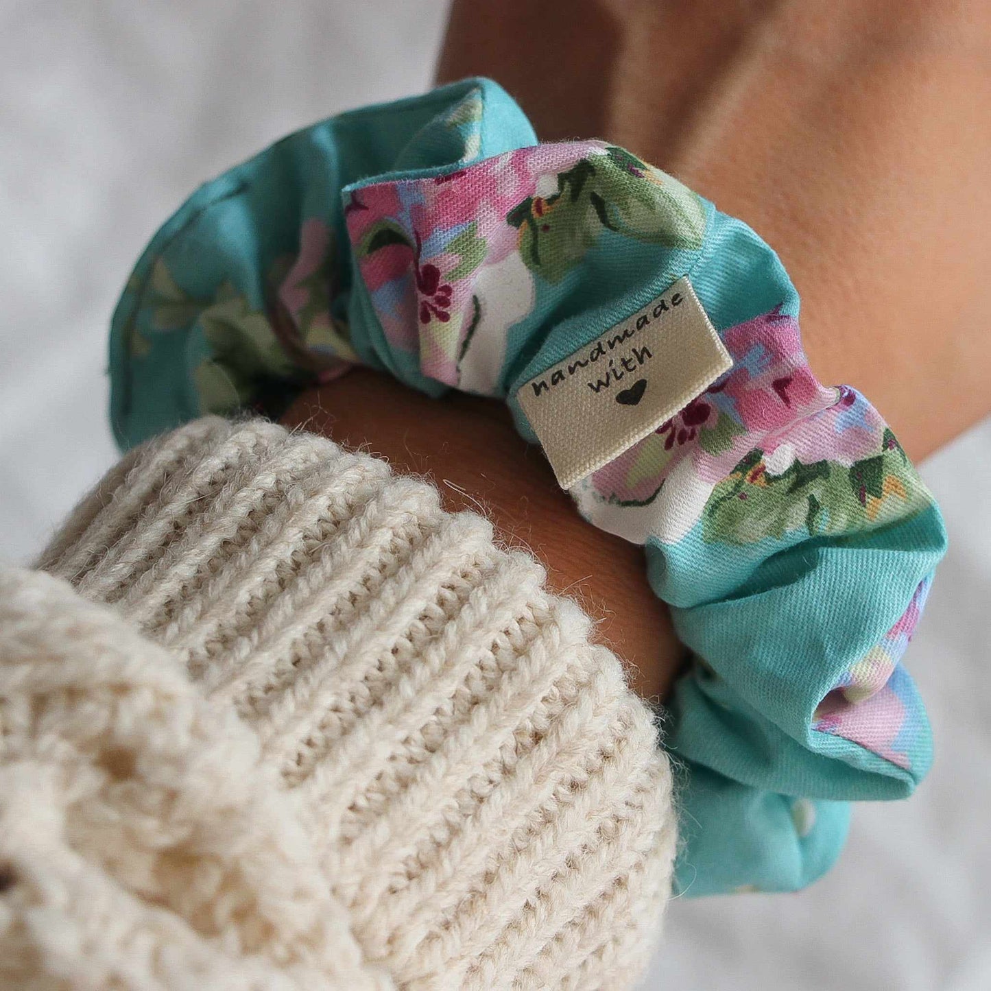 Rose Scrunchie, 100 % Baumwolle